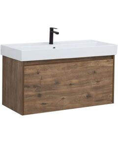 Купить Тумба под раковину Aquanet Nova Lite 100 дуб рустикальный (1 ящик) (00249520) по цене 26137 руб., в Санкт-Петебруге в интернет магазине 100-Систем, а также дургие товары AQUANET из раздела Тумбы под раковину и Мебель для ванной комнаты