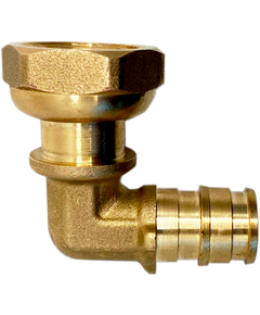 Купить Уголок РОСТЕРМ Лайт 16х1/2"В с накидной гайкой, латунь (Q&E), L16ELBNUT12INT (l16elbnut12int) по цене 248 руб., в Санкт-Петебруге в интернет магазине 100-Систем, а также дургие товары РОСТерм из раздела Фитинги для труб из сшитого полиэтилена РОСТерм 16 и Трубы и фитинги из сшитого полиэтилена РОСТерм