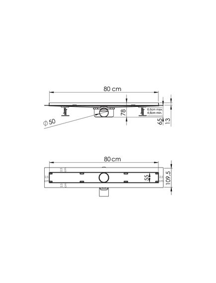 Купить Душевой лоток SAY ALMIRA -S 602.80.S.U, 80 см, под плитку, , шт (say.602.80.s.u) по цене 7130 руб., в Санкт-Петебруге в интернет магазине 100-Систем, а также дургие товары Vincea из раздела Лотки и Душевые лотки и душевые трапы