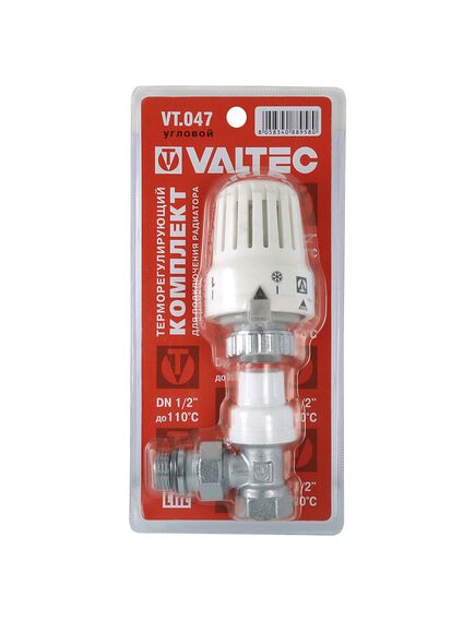 Купить Комплект Valtec клапан + термоголовка 1/2" ВР-НР угловой (vt.047.n.04) по цене 1236 руб., в Санкт-Петебруге в интернет магазине 100-Систем, а также дургие товары VALTEC из раздела Радиаторные клапаны и Радиаторная арматура