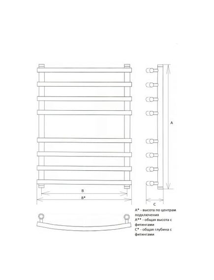 Купить Полотенцесушитель ДВИН R Primo 100/50 Водяной (4627085953012) по цене 23271 руб., в Санкт-Петебруге в интернет магазине 100-Систем, а также дургие товары Двин из раздела Водяные полотенцесушители и Полотенцесушители