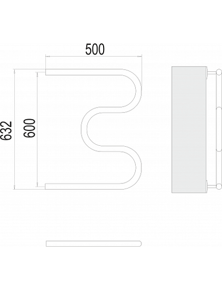 Купить Полотенцесушитель водяной М-образный  1" БШ 600х500 (4620768881411) по цене 9800 руб., в Санкт-Петебруге в интернет магазине 100-Систем, а также дургие товары TERMINUS из раздела Водяные полотенцесушители и Полотенцесушители