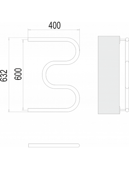Купить Полотенцесушитель водяной М-образный  1" БШ 600х400 (4620768881510) по цене 8610 руб., в Санкт-Петебруге в интернет магазине 100-Систем, а также дургие товары TERMINUS из раздела Водяные полотенцесушители и Полотенцесушители