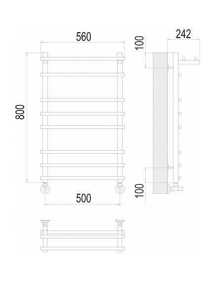 Купить Полотенцесушитель водяной Ватра с/п П8 500х800 (4670078529503) по цене 28300 руб., в Санкт-Петебруге в интернет магазине 100-Систем, а также дургие товары TERMINUS из раздела Водяные полотенцесушители и Полотенцесушители