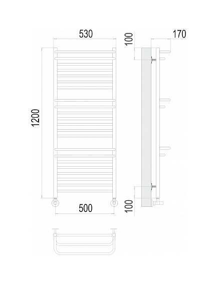 Купить Полотенцесушитель водяной Орион П22 500х1200  (4670078529763) по цене 42550 руб., в Санкт-Петебруге в интернет магазине 100-Систем, а также дургие товары TERMINUS из раздела Водяные полотенцесушители и Полотенцесушители