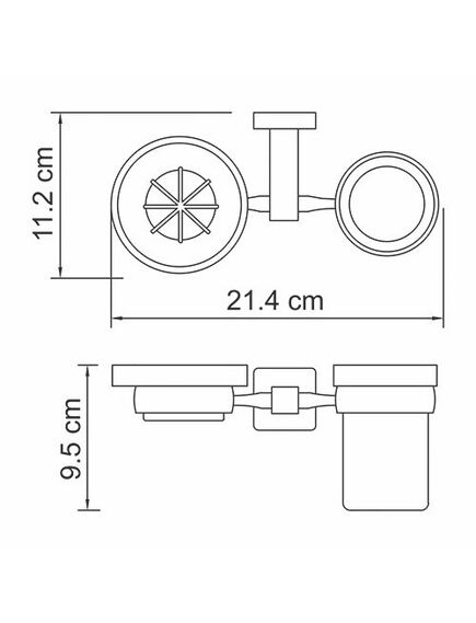 Купить Стакан для зубных щеток с мыльницей WasserKRAFT Lippe K-6526 Хром (k-6526) по цене 3510 руб., в Санкт-Петебруге в интернет магазине 100-Систем, а также дургие товары WasserKRAFT из раздела Держатели мыльницы и стакана и Мыльницы и дозаторы жидкого мыла