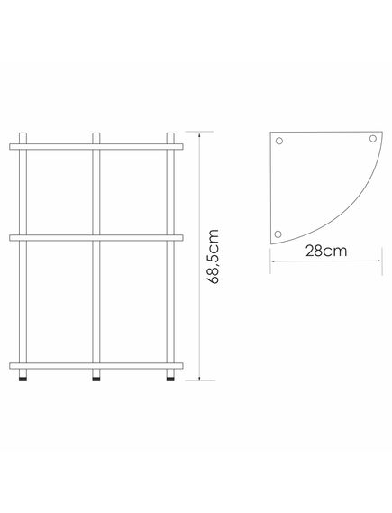 Купить K-4133 Напольная тройная полка, угловая (k-4133) по цене 13570 руб., в Санкт-Петебруге в интернет магазине 100-Систем, а также дургие товары WasserKRAFT из раздела Полки для душа и Аксессуары для ванной комнаты