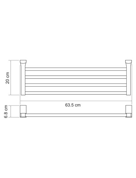 Купить Leine K-5011WHITE Полка для полотенец (k-5011white) по цене 6150 руб., в Санкт-Петебруге в интернет магазине 100-Систем, а также дургие товары WasserKRAFT из раздела Полки для душа и Аксессуары для ванной комнаты