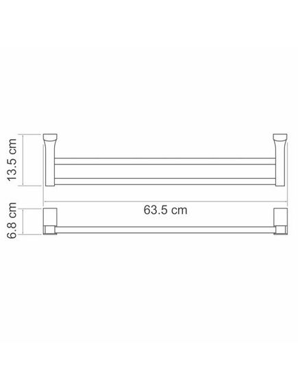 Купить Leine K-5040 Держатель полотенец двойной (k-5040) по цене 3910 руб., в Санкт-Петебруге в интернет магазине 100-Систем, а также дургие товары WasserKRAFT из раздела Штанги для полотенец и Полотенцедержатели