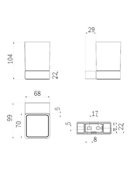 Купить Стакан INDA INDISSIMA A88100CR21, настенный, цвет держателя хром, стакан матовое стекло, , шт (a88100cr21) по цене 6872 руб., в Санкт-Петебруге в интернет магазине 100-Систем, а также дургие товары INDA из раздела Стаканы и подстаканники и Аксессуары для ванной комнаты