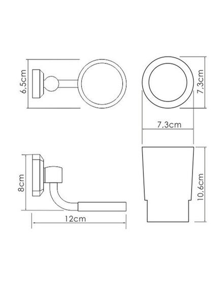 Купить K-28128 Подстаканник одинарный (k-28128) по цене 2170 руб., в Санкт-Петебруге в интернет магазине 100-Систем, а также дургие товары WasserKRAFT из раздела Стаканы и подстаканники и Аксессуары для ванной комнаты