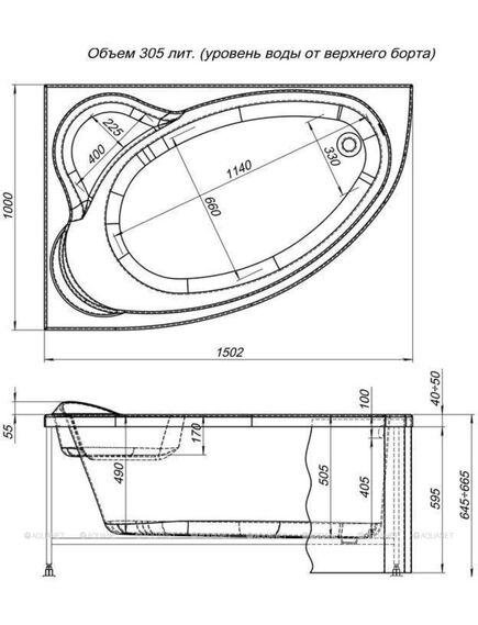 Купить Акриловая ванна Aquanet Mayorca 150x100 L (с каркасом) (205403) по цене 27474.55 руб., в Санкт-Петебруге в интернет магазине 100-Систем, а также дургие товары AQUANET из раздела Акриловые ванны и Ванны