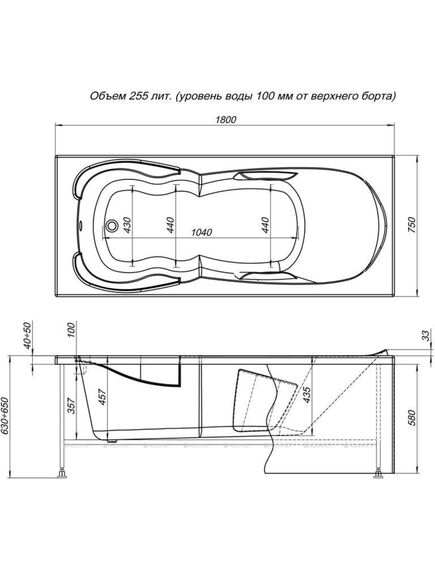 Купить Акриловая ванна Aquanet Viola NEW 180x75 (с каркасом) (242745) по цене 23726.9 руб., в Санкт-Петебруге в интернет магазине 100-Систем, а также дургие товары AQUANET из раздела Акриловые ванны и Ванны