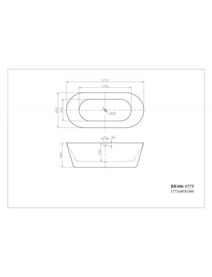 Купить Акриловая ванна BelBagno BB306-1775 178x80 без гидромассажа (bb306-1775) по цене 90320 руб., в Санкт-Петебруге в интернет магазине 100-Систем, а также дургие товары BelBagno из раздела Акриловые ванны и Ванны