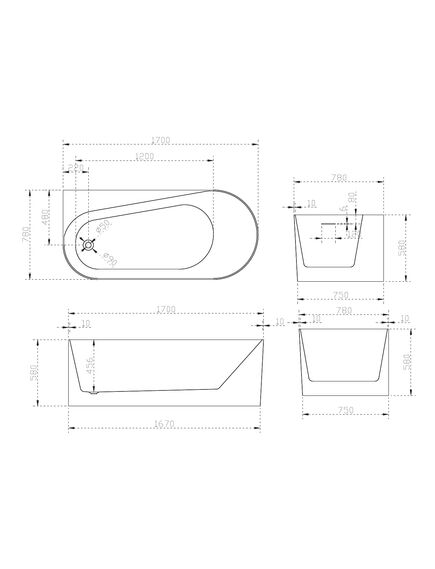 Купить Акриловая ванна ABBER AB9496-1.7 L (ab9496-1.7 l) по цене 105900 руб., в Санкт-Петебруге в интернет магазине 100-Систем, а также дургие товары ABBER из раздела Акриловые ванны и Ванны