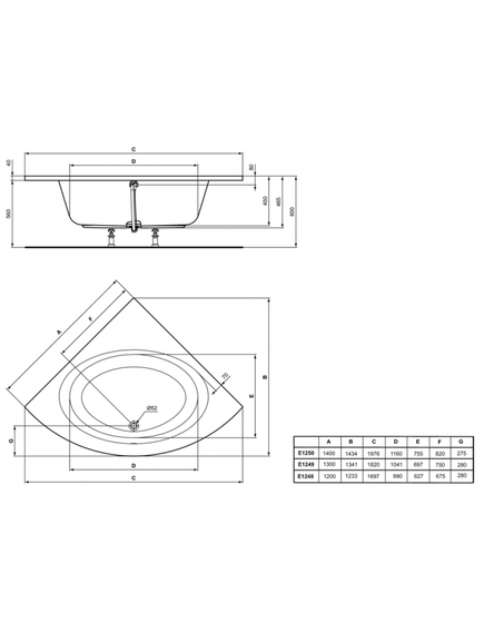 Купить Встраиваемая угловая акриловая ванна 120х120 см Ideal Standard CONNECT AIR E124801 (e124801) по цене 63058.83 руб., в Санкт-Петебруге в интернет магазине 100-Систем, а также дургие товары IDEAL STANDARD из раздела Акриловые ванны и Ванны