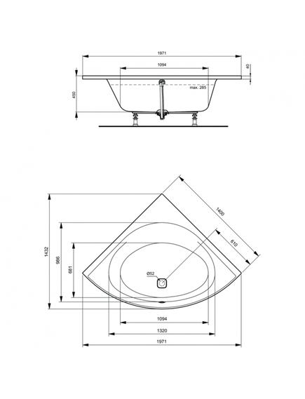 Купить Угловая встраиваемая акриловая ванна 140X140 см Ideal Standard TONIC II K746701 (k746701) по цене 92137.26 руб., в Санкт-Петебруге в интернет магазине 100-Систем, а также дургие товары IDEAL STANDARD из раздела Акриловые ванны и Ванны