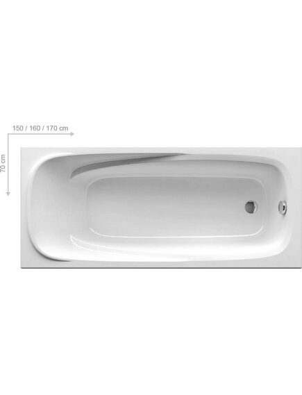 Купить Акриловая ванна Ravak Vanda II 170x70 белая 170 (cp21000000) по цене 46090 руб., в Санкт-Петебруге в интернет магазине 100-Систем, а также дургие товары RAVAK из раздела Акриловые ванны и Ванны