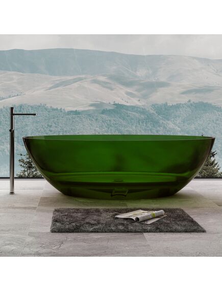 Купить Прозрачная ванна ABBER Kristall AT9702Emerald зеленая (at9702emerald) по цене 311040 руб., в Санкт-Петебруге в интернет магазине 100-Систем, а также дургие товары ABBER из раздела Ванны из камня и Ванны