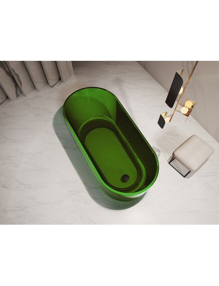 Купить Прозрачная ванна ABBER Kristall AT9706Emerald зеленая (at9706emerald) по цене 446400 руб., в Санкт-Петебруге в интернет магазине 100-Систем, а также дургие товары ABBER из раздела Ванны из камня и Ванны