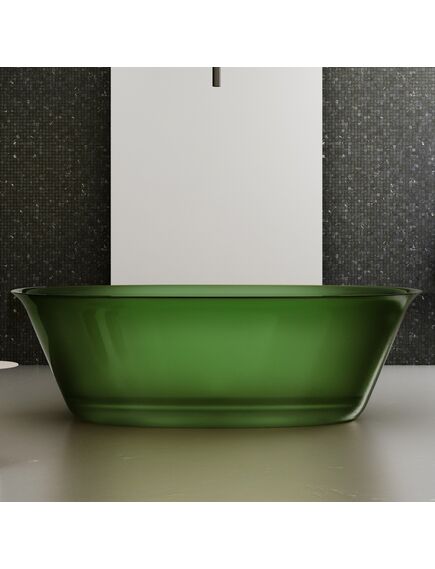 Купить прозрачная ванна из полиэфирной смолы цвет зеленый донный клапан в комплекте (at9707emerald) по цене 272160 руб., в Санкт-Петебруге в интернет магазине 100-Систем, а также дургие товары ABBER из раздела Ванны из камня и Ванны