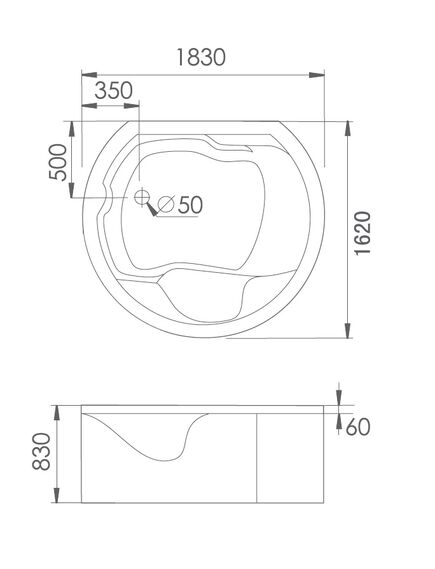 Купить Акриловая ванна Gemy G9063 K 183х162 с гидромассажем (g9063 k) по цене 351000 руб., в Санкт-Петебруге в интернет магазине 100-Систем, а также дургие товары GEMY из раздела Гидромассажные ванны и Ванны