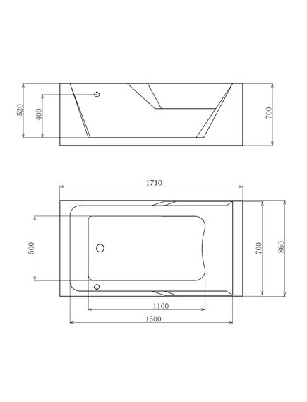 Купить Акриловая ванна Gemy G9066 II O L (g9066 ii o l) по цене 367200 руб., в Санкт-Петебруге в интернет магазине 100-Систем, а также дургие товары GEMY из раздела Гидромассажные ванны и Ванны