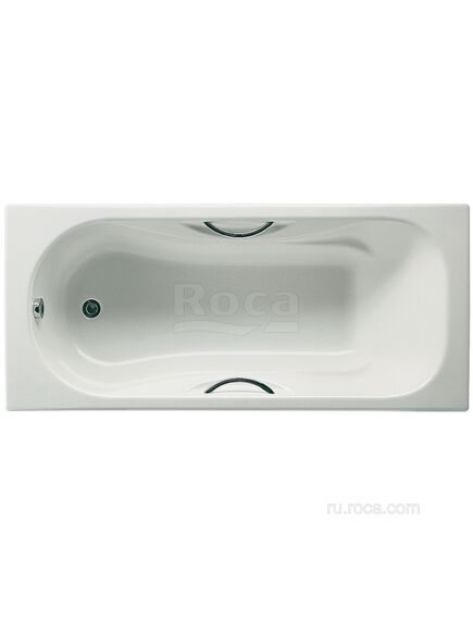 Купить Ванна Roca Malibu 160x70 с отверстиями для ручек, anti-slip 2334G0000 (2334g0000) по цене 72990 руб., в Санкт-Петебруге в интернет магазине 100-Систем, а также дургие товары ROCA из раздела Чугунные ванны и Ванны