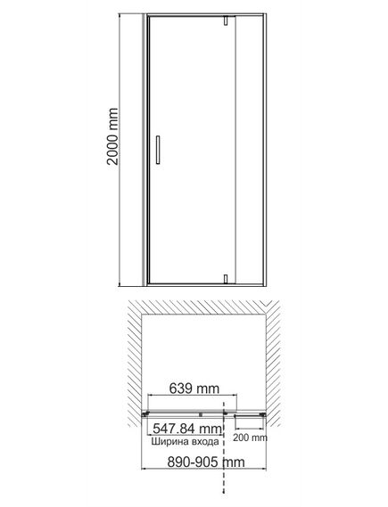 Купить Душевая дверь WasserKRAFT Elbе 90 74P04 Черная (74p04) по цене 52510 руб., в Санкт-Петебруге в интернет магазине 100-Систем, а также дургие товары WasserKRAFT из раздела Душевые двери и Душевые двери, перегородки