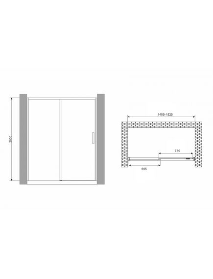 Купить Душевая дверь ABBER Komfort AG93150B (ag93150b) по цене 47880 руб., в Санкт-Петебруге в интернет магазине 100-Систем, а также дургие товары ABBER из раздела Душевые двери и Душевые двери, перегородки