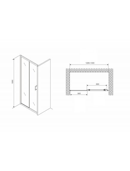 Купить Душевая дверь ABBER Schwarzer Diamant AG30130B5 (ag30130b5) по цене 22680 руб., в Санкт-Петебруге в интернет магазине 100-Систем, а также дургие товары ABBER из раздела Душевые двери и Душевые двери, перегородки