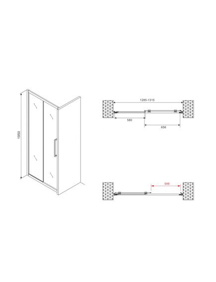 Купить Душевая дверь ABBER Schwarzer Diamant AG30130BMH (ag30130bmh) по цене 33390 руб., в Санкт-Петебруге в интернет магазине 100-Систем, а также дургие товары ABBER из раздела Душевые двери и Душевые двери, перегородки