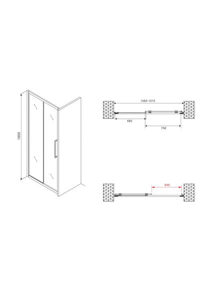 Купить Душевая дверь ABBER Schwarzer Diamant AG30150BMH (ag30150bmh) по цене 35910 руб., в Санкт-Петебруге в интернет магазине 100-Систем, а также дургие товары ABBER из раздела Душевые двери и Душевые двери, перегородки