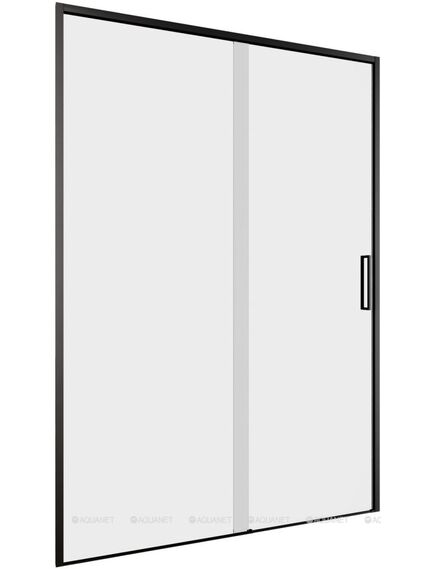 Купить Душевая дверь Aquanet Pleasure Evo 130 AE65-N130-BT профиль черный, прозрачное стекло (ae65-n130-bt) по цене 19352 руб., в Санкт-Петебруге в интернет магазине 100-Систем, а также дургие товары AQUANET из раздела Душевые двери и Душевые двери, перегородки
