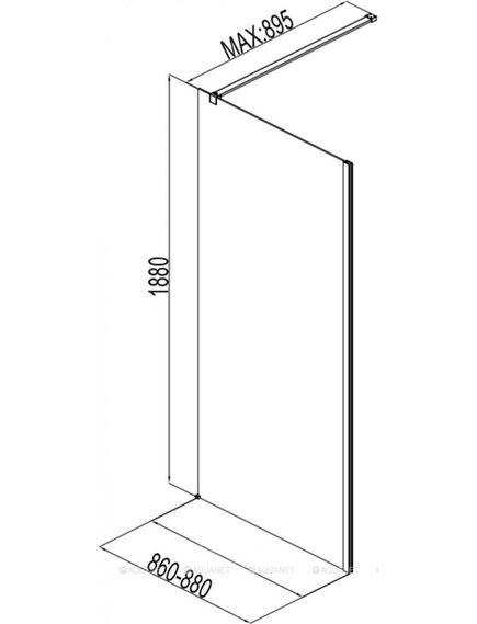 Купить Боковая стенка Aquanet Cinetic AE12-F-90H190U-CT 900, прозрачное стекло (ae12-f-90h190u-ct) по цене 17590 руб., в Санкт-Петебруге в интернет магазине 100-Систем, а также дургие товары AQUANET из раздела Душевые перегородки и Душевые двери, перегородки