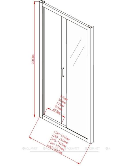 Купить Душевая дверь Aquanet Alfa NAA6121 160, прозрачное стекло (naa6121 1600) по цене 34090 руб., в Санкт-Петебруге в интернет магазине 100-Систем, а также дургие товары AQUANET из раздела Душевые двери и Душевые двери, перегородки