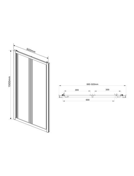 Купить Душевая дверь Garda VDB-1G900CH, 900, хром, стекло шиншилла, , шт (vdb-1g900ch) по цене 30070 руб., в Санкт-Петебруге в интернет магазине 100-Систем, а также дургие товары Vincea из раздела Душевые двери и Душевые двери, перегородки