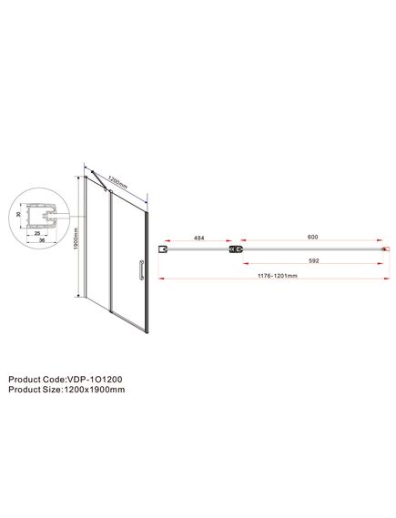 Купить Душевая дверь Orta VPP-1O120CL, 1200, хром, прозрачное стекло, , шт (vpp-1o120cl) по цене 38440 руб., в Санкт-Петебруге в интернет магазине 100-Систем, а также дургие товары Vincea из раздела Душевые двери и Душевые двери, перегородки