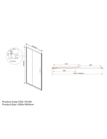 Купить Душевая дверь Garda VDS-1G105CL, 1050, хром, стекло прозрачное, , шт (vds-1g105cl) по цене 24060 руб., в Санкт-Петебруге в интернет магазине 100-Систем, а также дургие товары Vincea из раздела Душевые двери и Душевые двери, перегородки