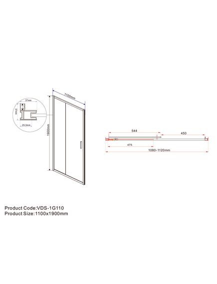 Купить Душевая дверь Garda VDS-1G110CL, 1100, хром, стекло прозрачное, , шт (vds-1g110cl) по цене 23340 руб., в Санкт-Петебруге в интернет магазине 100-Систем, а также дургие товары Vincea из раздела Душевые двери и Душевые двери, перегородки