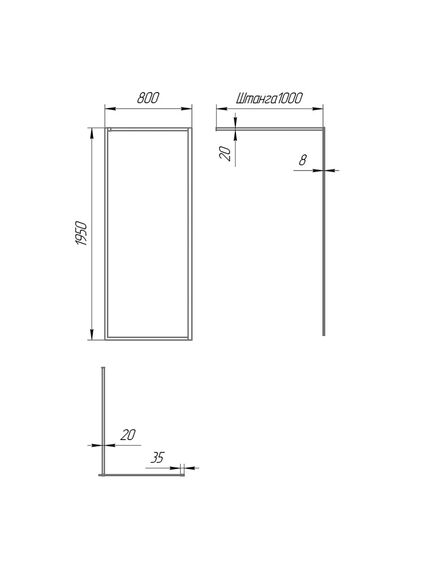 Купить Душевая перегородка 80x195 рисунок рамка (paini-walkin80f) по цене 31570 руб., в Санкт-Петебруге в интернет магазине 100-Систем, а также дургие товары Paini из раздела Душевые перегородки и Душевые двери, перегородки