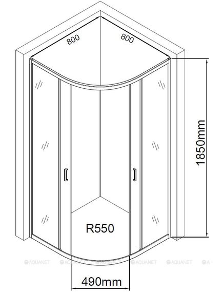 Купить Душевой уголок Aquanet SE-800Q 80x80, прозрачное стекло (00270062) по цене 11872 руб., в Санкт-Петебруге в интернет магазине 100-Систем, а также дургие товары AQUANET из раздела Душевые ограждения и Душевые кабины и ограждения