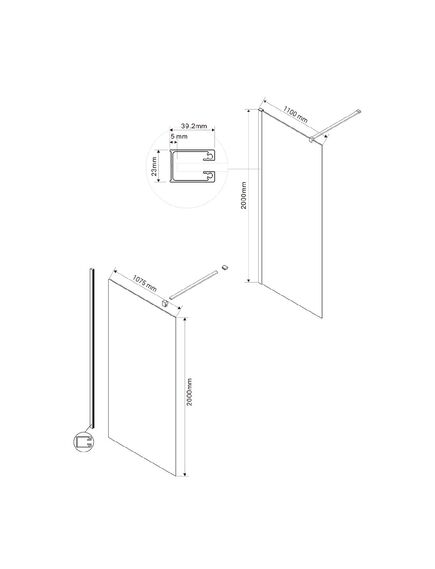 Купить Душевая перегородка Walk-In VSW-1H110CL, 1100*2000, хром, стекло прозрачное, , шт (vsw-1h110cl) по цене 19075 руб., в Санкт-Петебруге в интернет магазине 100-Систем, а также дургие товары Vincea из раздела Душевые перегородки и Душевые двери, перегородки