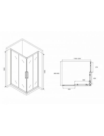 Купить Душевой уголок ABBER Schwarzer Diamant AG02129BH (ag02129bh) по цене 36540 руб., в Санкт-Петебруге в интернет магазине 100-Систем, а также дургие товары ABBER из раздела Душевые ограждения и Душевые кабины и ограждения