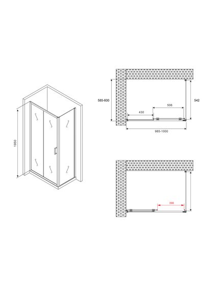 Купить Душевой уголок ABBER Schwarzer Diamant AG30100B-S60B (ag30100b-s60b) по цене 39690 руб., в Санкт-Петебруге в интернет магазине 100-Систем, а также дургие товары ABBER из раздела Душевые ограждения и Душевые кабины и ограждения