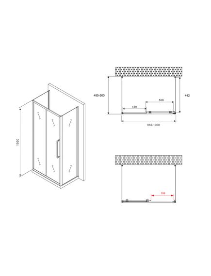 Купить Душевой уголок ABBER Schwarzer Diamant AG30100BH-S50B-S50B (ag30100bh-s50b-s50b) по цене 47880 руб., в Санкт-Петебруге в интернет магазине 100-Систем, а также дургие товары ABBER из раздела Душевые ограждения и Душевые кабины и ограждения