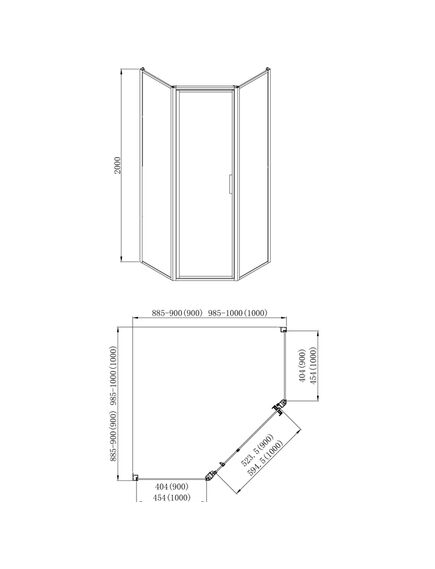 Купить Душевое ограждение Azario RICHMOND (900х900х2000) (az-nag3231) по цене 48918 руб., в Санкт-Петебруге в интернет магазине 100-Систем, а также дургие товары Azario из раздела Душевые ограждения и Душевые кабины и ограждения