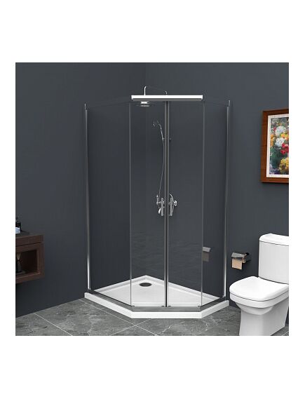 Купить Душевой уголок BelBagno UNO-195-PH-2-100/80-C-Cr (uno-195-ph-2-100/80-c-cr) по цене 34000 руб., в Санкт-Петебруге в интернет магазине 100-Систем, а также дургие товары BelBagno из раздела Душевые ограждения и Душевые кабины и ограждения