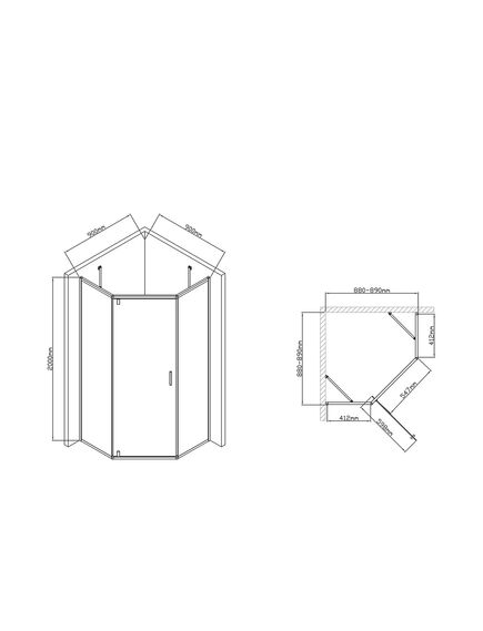 Купить Душевой уголок Slim-U VSP-2SU900CL, 900*900, хром, стекло прозрачное, , шт (vsp-2su900cl) по цене 36160 руб., в Санкт-Петебруге в интернет магазине 100-Систем, а также дургие товары Vincea из раздела Душевые ограждения и Душевые кабины и ограждения