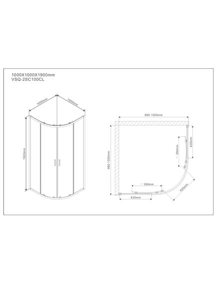 Купить Душевой уголок Scala VSQ-2SC100CL, 1000*1000, хром, стекло прозрачное, , шт (vsq-2sc100cl) по цене 28280 руб., в Санкт-Петебруге в интернет магазине 100-Систем, а также дургие товары Vincea из раздела Душевые ограждения и Душевые кабины и ограждения